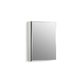 BF&M Aluminum Single-Door Medicine Cabinet with Mirrored Door