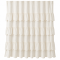 BF&M Scallop Ruffle Shower Curtain, Ivory