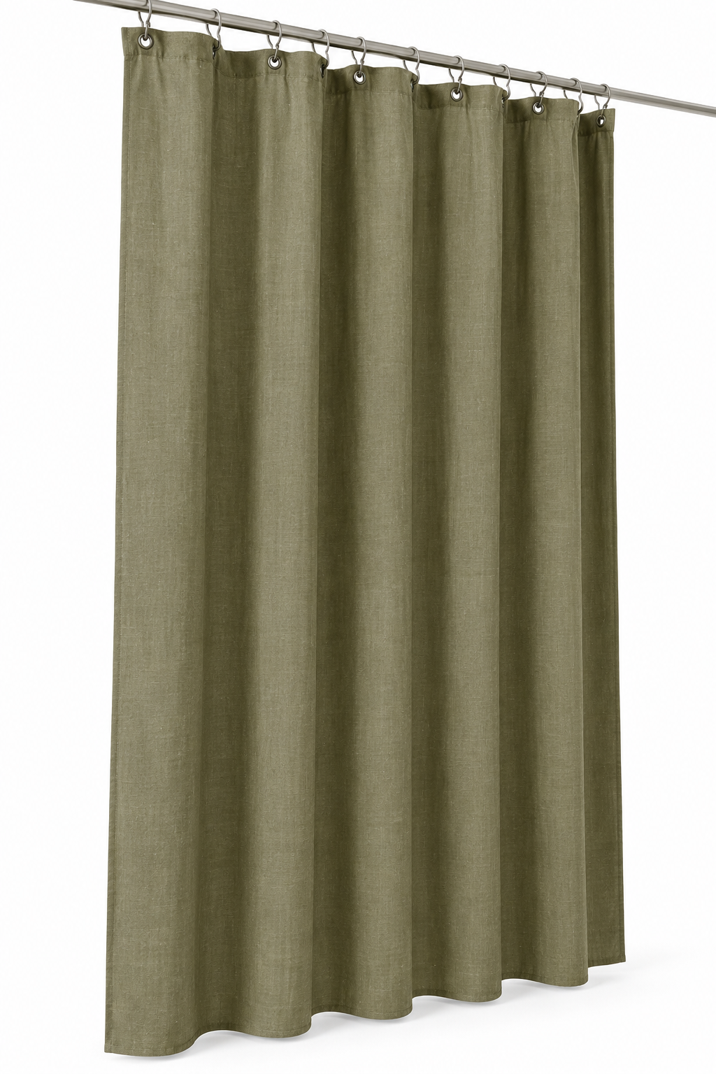 BF&M Olive Chambray Shower Curtain