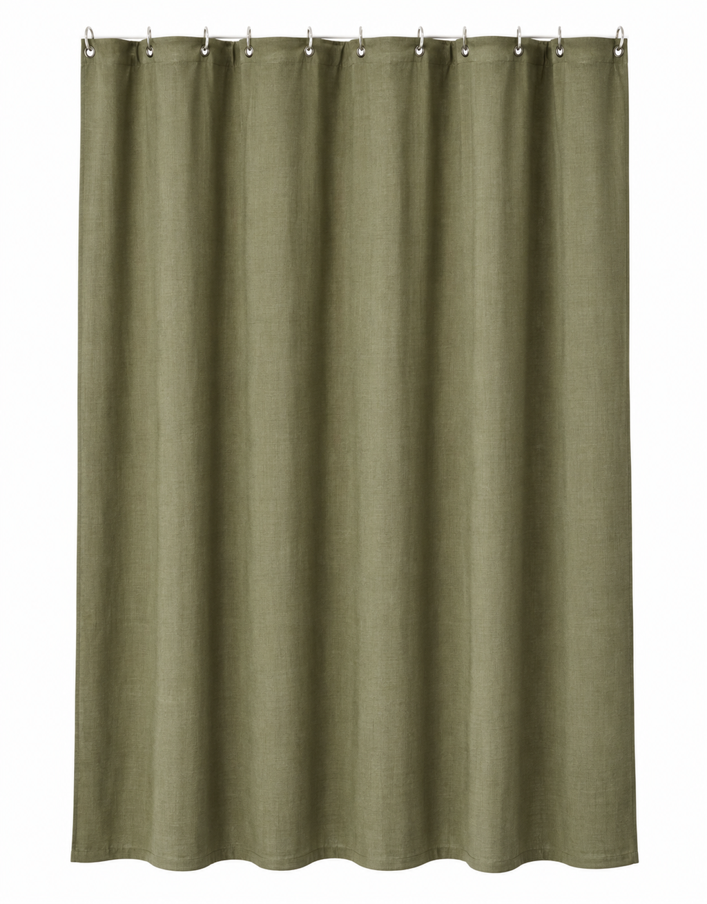 BF&M Olive Chambray Shower Curtain