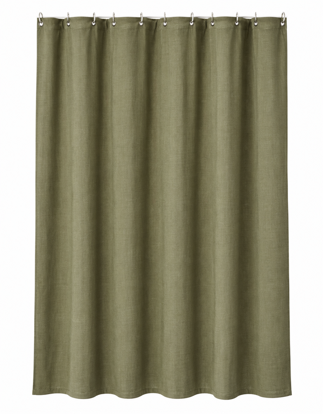 BF&M Olive Chambray Shower Curtain